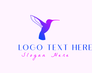 Hummingbird Gradient Silhouette logo