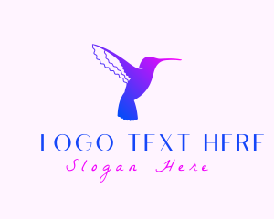 Hummingbird Gradient Silhouette Logo