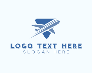 Plane Delivery Logistics Logo