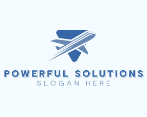 Plane Delivery Logistics Logo