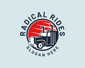 Delivery Truck Transport  Logo