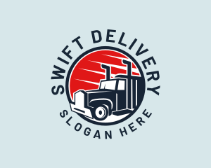 Delivery Truck Transport  logo design