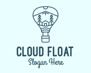 Blue Hot Air Balloon logo