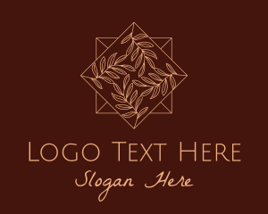 Brown Organic Leaves logo