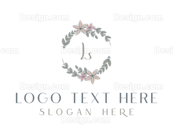 Organic Floral Wreath Logo