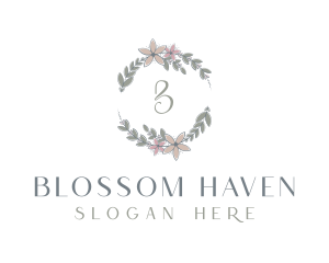 Organic Floral Wreath logo