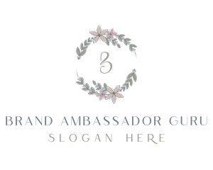 Organic Floral Wreath logo design