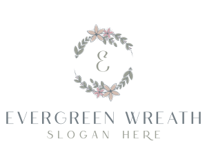 Organic Floral Wreath logo design