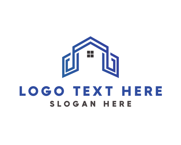 Blue House logo example 4