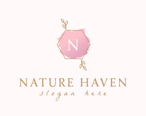 Watercolor Leaf Nature logo design