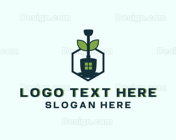 Organic Shovel Landscaping Logo