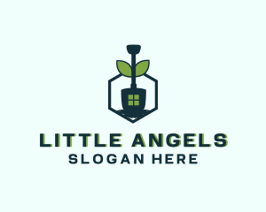Organic Shovel Landscaping Logo