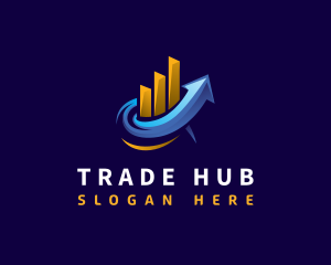 Arrow Trading Graph logo design