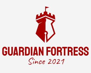 Pen Tip Fortress Tower logo