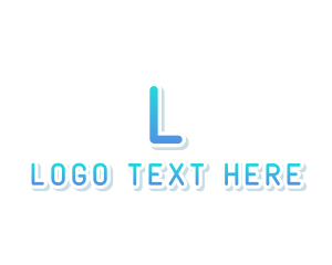 Gradient Blue Letter logo