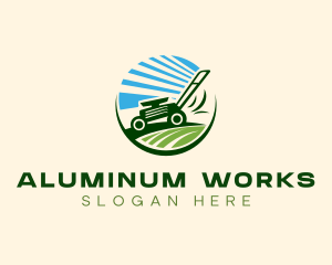 Lawn Grass Mower logo design