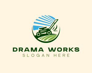 Lawn Grass Mower logo design