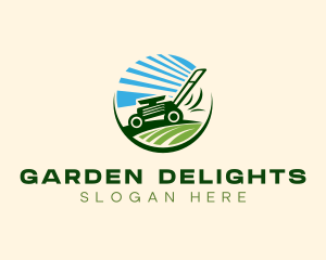 Lawn Grass Mower logo design