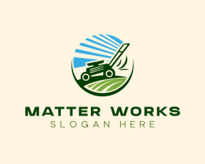 Lawn Grass Mower logo design