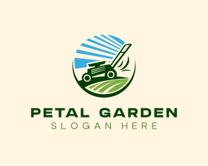 Lawn Grass Mower logo design