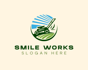 Lawn Grass Mower logo design