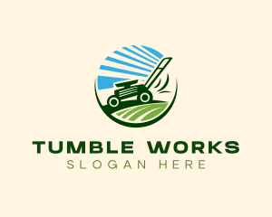 Lawn Grass Mower logo design