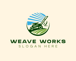 Lawn Grass Mower logo design