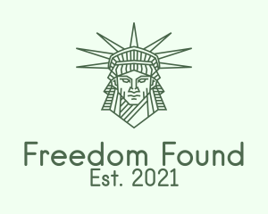 Green Head Liberty logo design