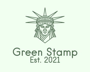 Green Head Liberty logo design