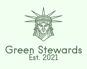 Green Head Liberty logo design