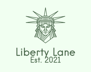 Green Head Liberty logo design