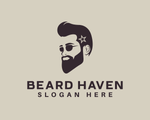 Sunglasses Beard Man logo design