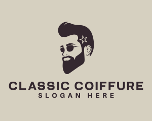 Sunglasses Beard Man logo design