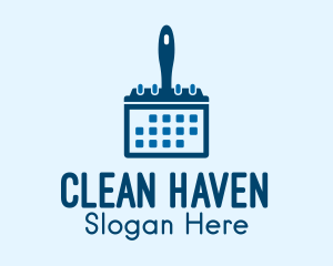 Calendar Cleaning Schedule logo design