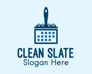 Calendar Cleaning Schedule logo design