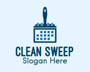 Calendar Cleaning Schedule logo design