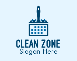 Calendar Cleaning Schedule logo design