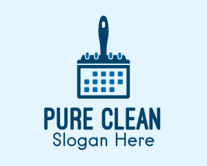 Calendar Cleaning Schedule logo design