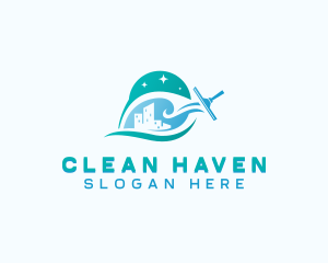 Sanitary Cleaning Squeegee   logo design