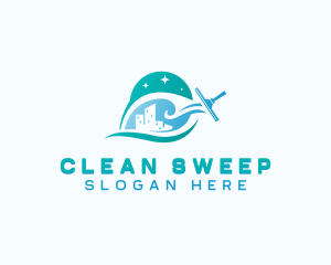 Sanitary Cleaning Squeegee   logo design