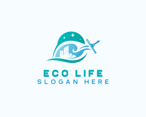 Sanitary Cleaning Squeegee   logo design