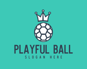 Soccer Ball Crown logo design