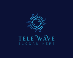 Turbine Wave Vortex logo design