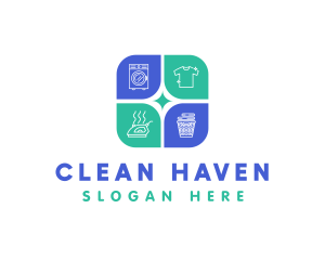 Laundry Wash Cleaning logo design