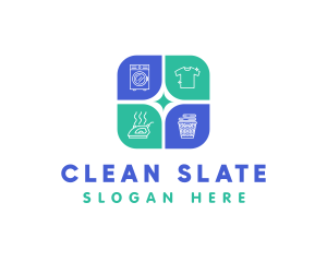 Laundry Wash Cleaning logo design