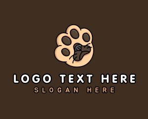 Pet Dog Paw Logo