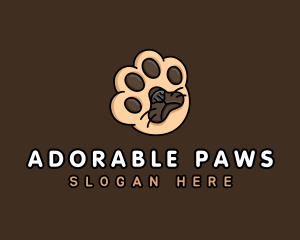 Pet Dog Paw logo design