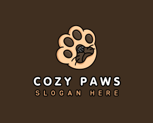 Pet Dog Paw logo design