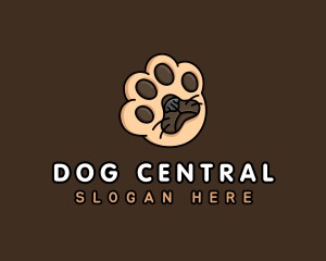 Pet Dog Paw logo design