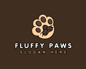 Pet Dog Paw logo design